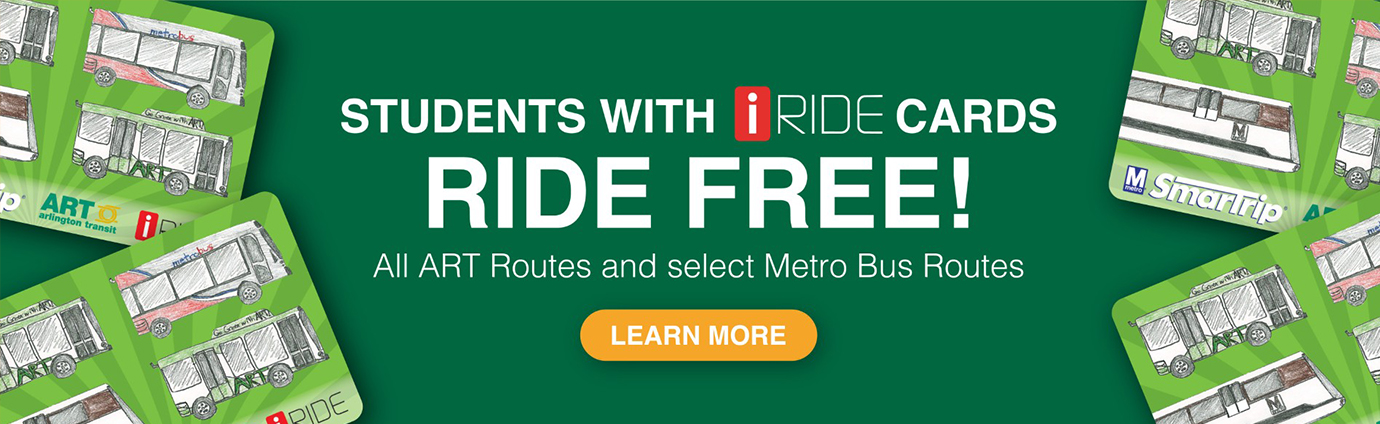 Students with iRide cards ride free!