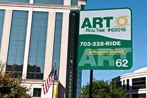 Photo: ART "flag" at bus stop