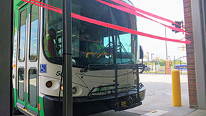 Bus Cutting Ribbon