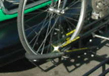 Photo: Close-up of wheel holder