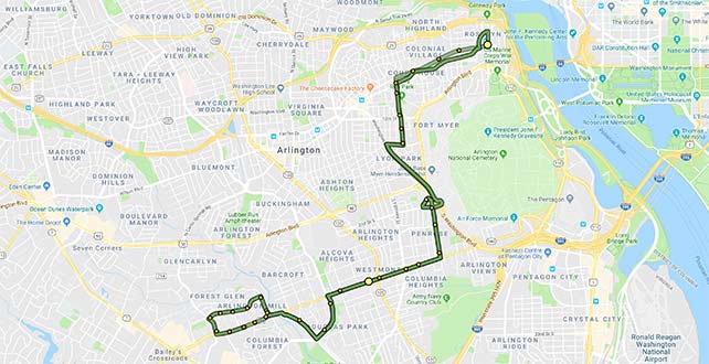 ART 45 Route Map