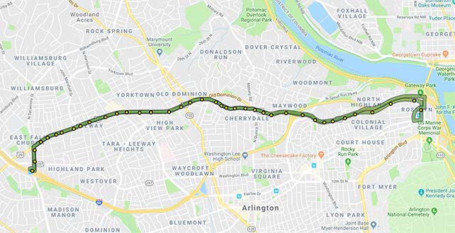 ART 55 Route Map