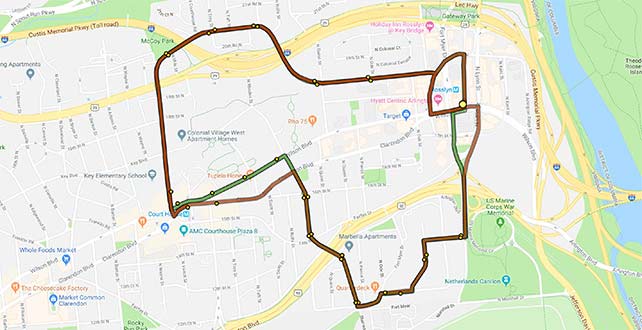 Arlington Bus Routes Map Art - Arlington Transit