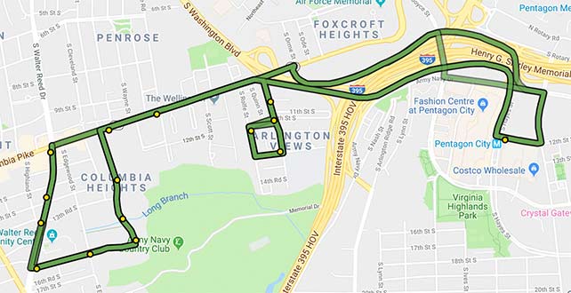 ART 74 Route Map
