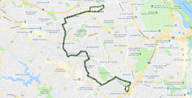 ART 75 Route Map