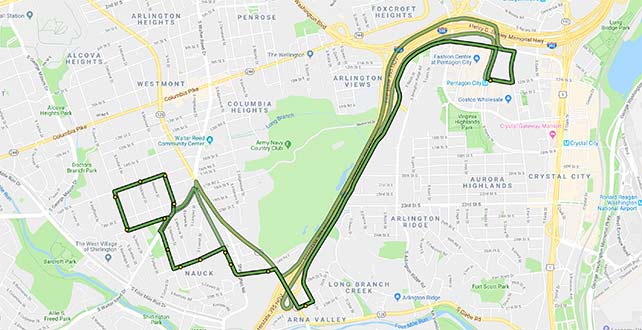 ART 84 Route Map